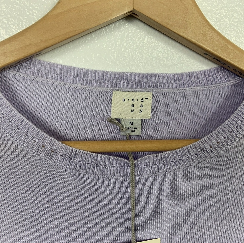 A New Day Sweater Lightweight Purple Sz: M - Picture 7 of 7